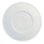 6 Piece Saucer 12cm Double Well White Porcelain Blanco