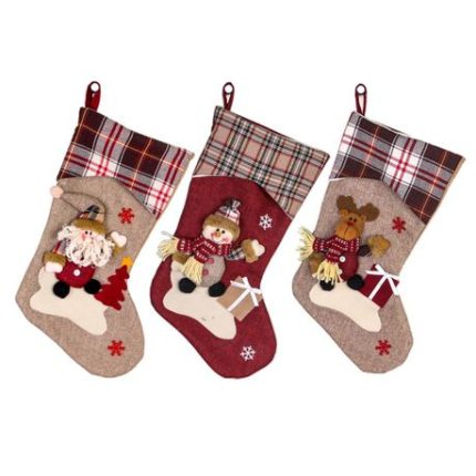 Christmas Stocking Gift Bag - Set of 3