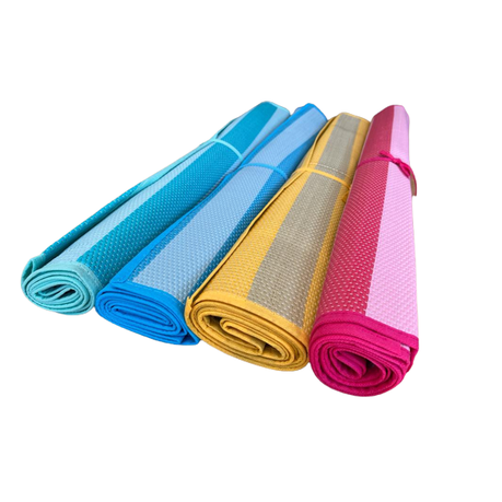 s-pdpxl Woven Beach, Pool & Camping Mat (74 x 174cm) - Set of 4 - Image 1