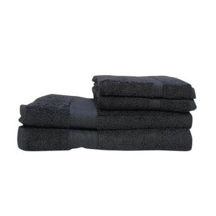 Egyptian Cotton Luxury 650gsm Bath & Hand Towel set - Set of 4 - Light Stone