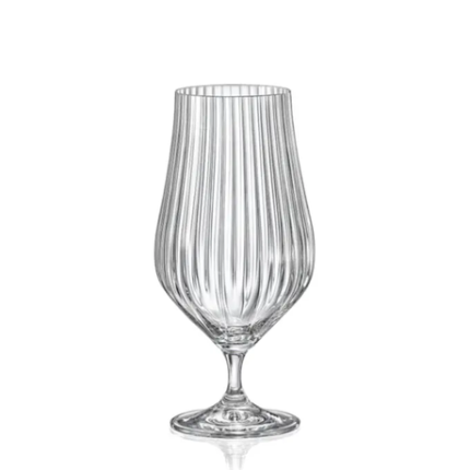 Crystalex Tulipa Optic Beer Glass 540mlset Of 6