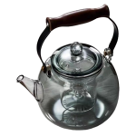 Clear Glass Teapot with Removable Infuser Stovetop
