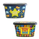 12L Colourful Toy Storage Box - Set of 2