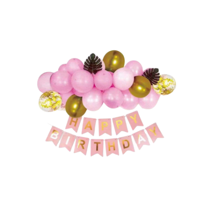 practical Simple Pink Party Balloon Garland Decoration Set