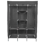 Wardrobe Storage Rack/Organizer With Cover - wine red