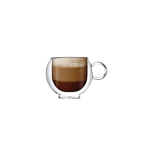 Double Walled Glass Coffee Cup 80ml- 2 Pack