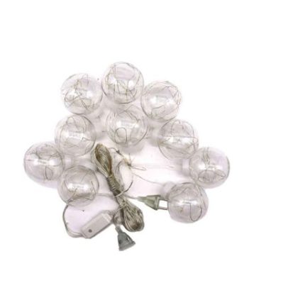 LED Crystal Ball String Lights - Ball Shape (Warm White)
