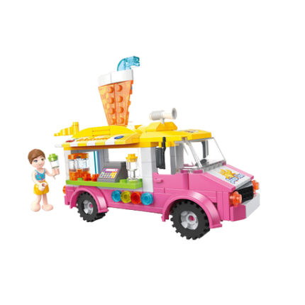 3D Educational Assemble Colorful Bricks Ice Cream Car