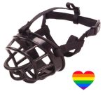 Muzzle For Aggressive Dogs & Heart Sticker- S