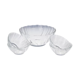 5 Piece Elegant Cinnamon Glass Bowl