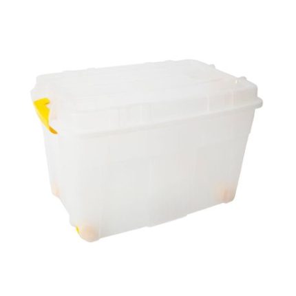 Clear Rough Tote Storage Box 85L