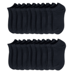 20-Pairs Unisex Comfortable Ankle Socks - Black