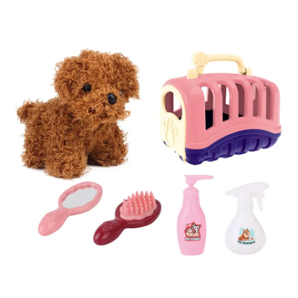 Pretend Animal Play Toy with Pet In Carrier