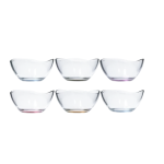 Coral Vira Glass Bowl Set 6 Piece
