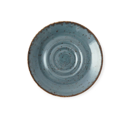 Ele Rustic Double-Well Saucer 15cm - 12 Pack - Grey