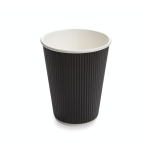 Ripple Paper Cup - Coffee - Eco Friendly - 350ml - Black - Black