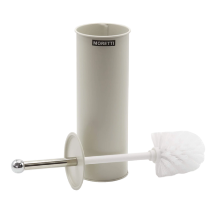 Morena Stainless Steel Toilet Brush and Holder - Cream