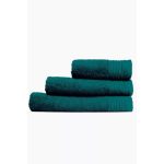 Cotton Single Border Towel (Teal) - Hand Towel