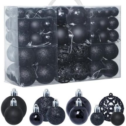 Decorative 100Pc Shatterproof Baubles - Blue