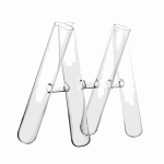 Glass Tilted Clear Test Tube Vases - 4pcs