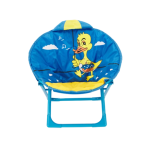 Kids Moon Chair With Funky Character - Blue
