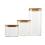 Airtight Food Canister Jar with Bamboo Lid