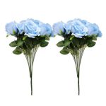 Set of 2 Never Fade Blooming Artificial Rose Bouquets - Cream