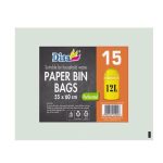 Bulk Pack x 17 Refuse Bag 15pc Pedal/Swing 55x60cm 12 Liter