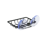 Suction Chrome Soap Dish - Black