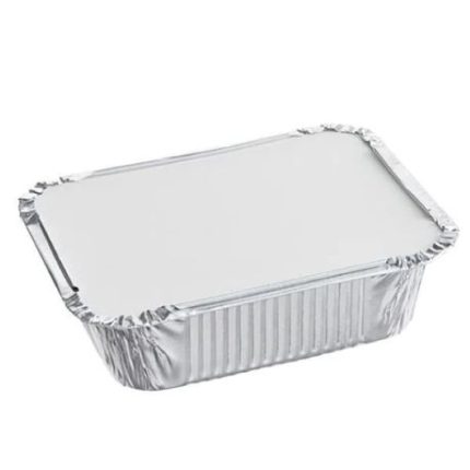 Disposable Aluminum Foil Containers with lid for Takeout Food, Catering - 50 Pack