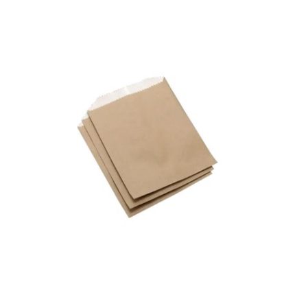 Kraft Greaseproof Duplex Lined Bag - 14cm x 17cm - Pack of 100