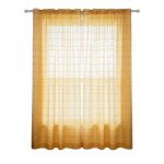 Check Voile Taped Curtain (250cm x 220) - Red