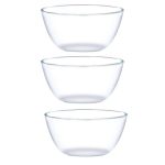 3 Piece Bowl 15X9Cm Clear Glass Deep