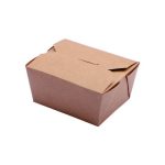 Kraft Disposable Paper Lunch Box No 1 - 50 Pack