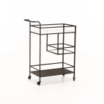 Black Metal Storage Trolley