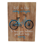 Wooden Sign Boards For Home Wall mount Ready - 20cmx30cm - Bicycle Balance