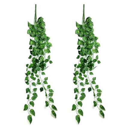 2 Pieces Artificial Green Leaves 100cm