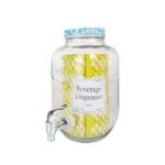 Transparent 4L Beverage Glass Dispenser