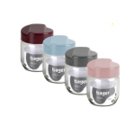 Bulk 4x Storage Jar Glass Aqua 425ml
