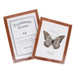 Set of 2 Wooden Border Photo Frames - 21cm x 29.7cm And 20cm x 25cm Frames - White Border