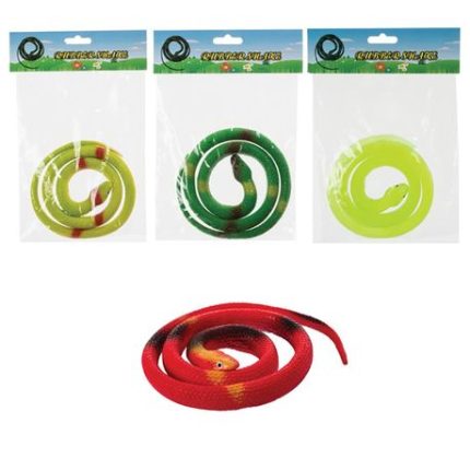 Bulk Pack x 8 Rubber Snake - 84cm Assorted