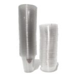 Slush / Party / Camping Clear Plastic Cups & Lids - 50 Units