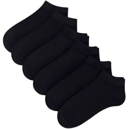 5 Pairs Black Unisex Anti Odor & Sweat Absorption Low Cut Socks