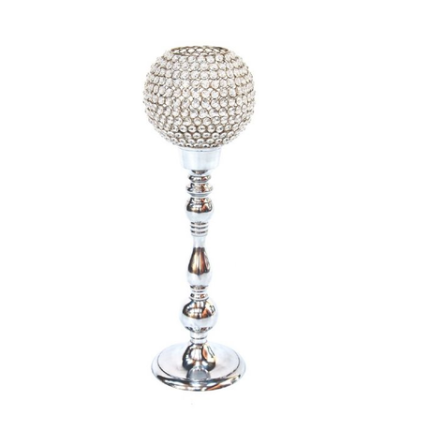Crystal Ball Pillar Candle Holder - 68cm