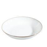 Light Grey Stoneware Shallow Bowl - Set Of 4