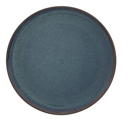 Kitro Blue Nova Porcelain Round 4 Pack Dinner Plates