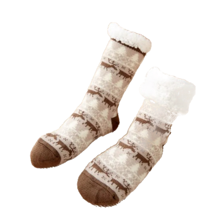 s-pdpxl Thick Floor Socks Home Non-slip Bottom Socks Breathable Soft Socks -coffee - Image 1