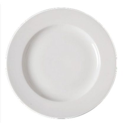 Plates 6pc Broad Rim Porcelain Polaris - Continental China - 23 cm