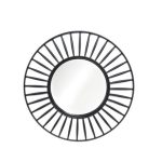 Black Home Decor Burst Mirror 56cm