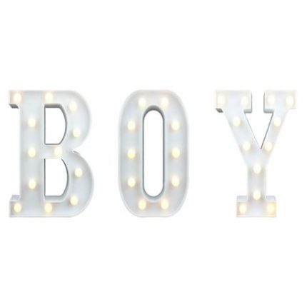 LED Letter Lights - BOY